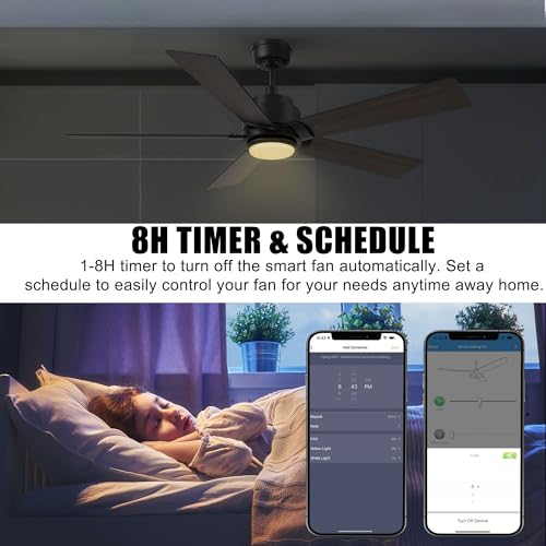 Smart 52inch WiFi Ceiling Fan with App Control
