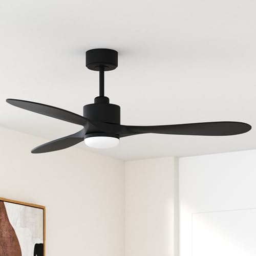 Smart Black Ceiling Fan with LED Lights & Remote