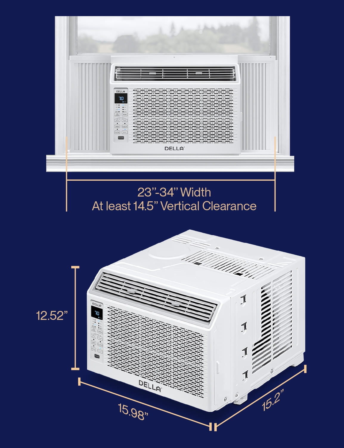 Smart Window AC with Dehumidifier & Fan