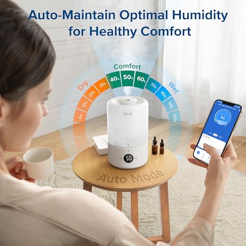 Smart Cool Mist Humidifier for Bedroom & Nursery