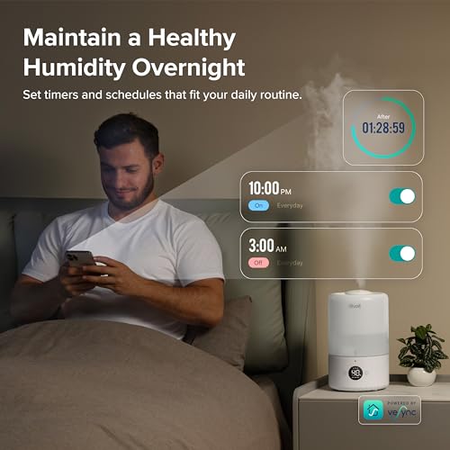 Smart Cool Mist Humidifier for Bedroom & Nursery