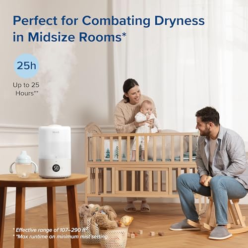 Smart Cool Mist Humidifier for Bedroom & Nursery