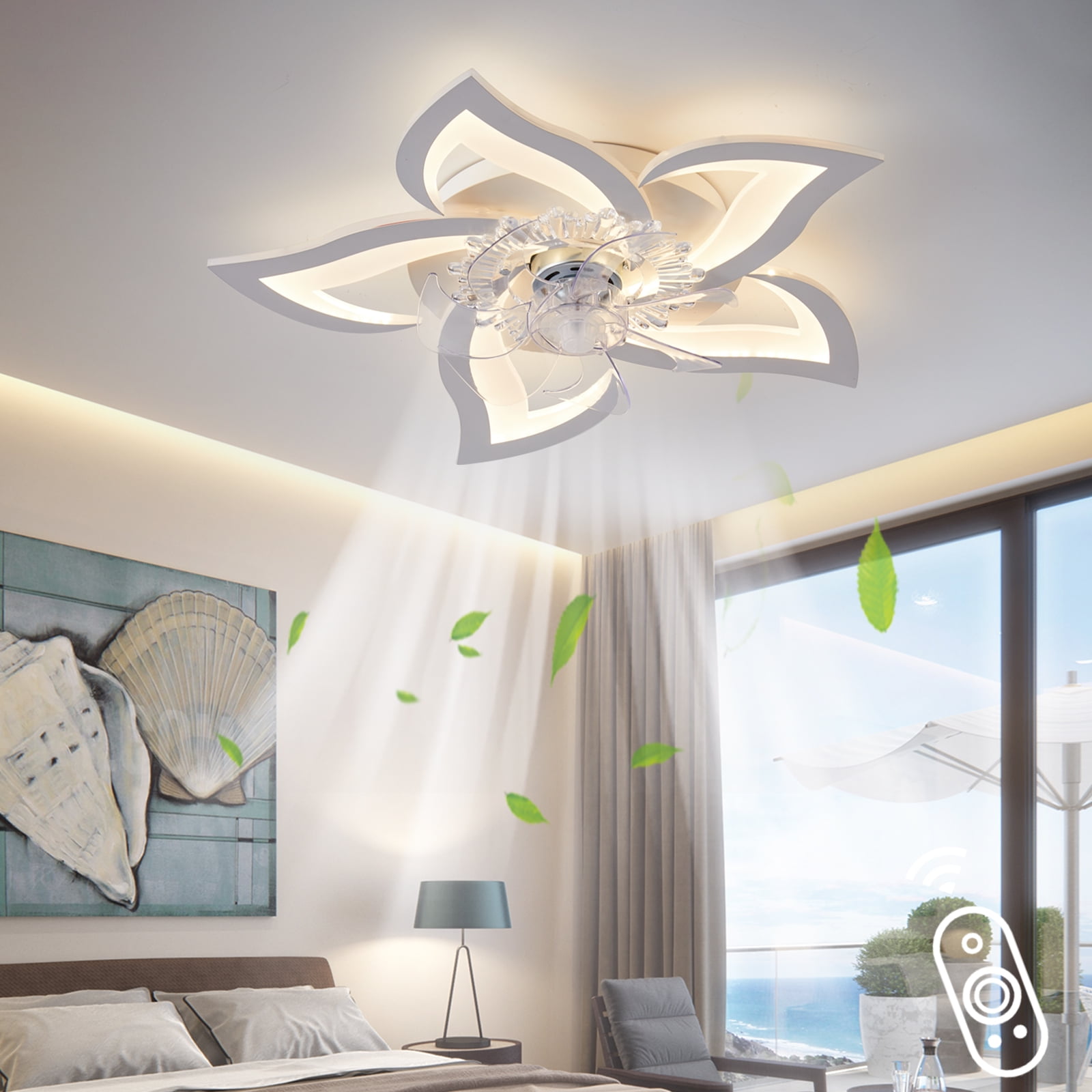 Smart Ceiling Fan with Lights and Remote