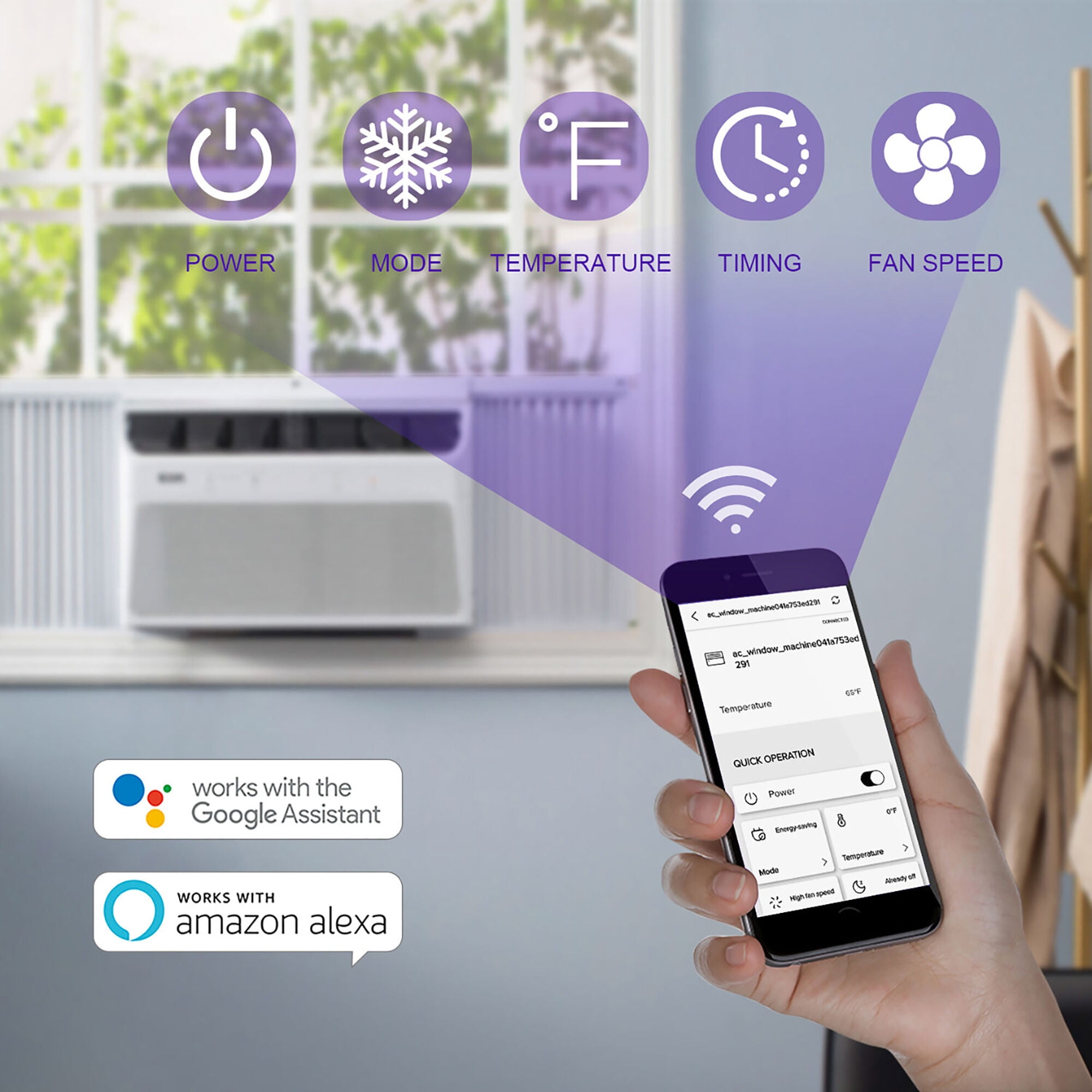 Smart Wi-Fi Window AC with Voice Control