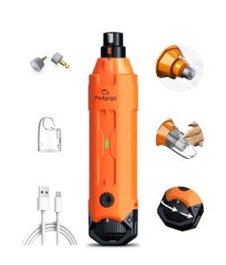 Quiet Dog Nail Grinder with 6 Speeds & LED Lights