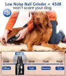 PetSaunter Quiet Dog Nail Grinder Kit with Light