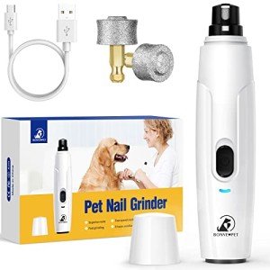 Bonve Pet Nail Grinder - Quiet, Rechargeable, 2 Speeds