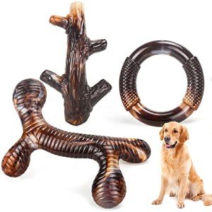 Indestructible Dog Chew Toys - 3 Pack Set