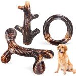 Indestructible Dog Chew Toys - 3 Pack Set