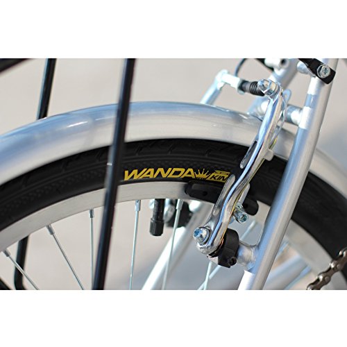 Folding 6-Speed City Bike - Silver