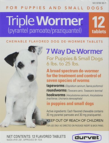 Durvet Triple Wormer 7 Way Dog Puppy De-wormer
