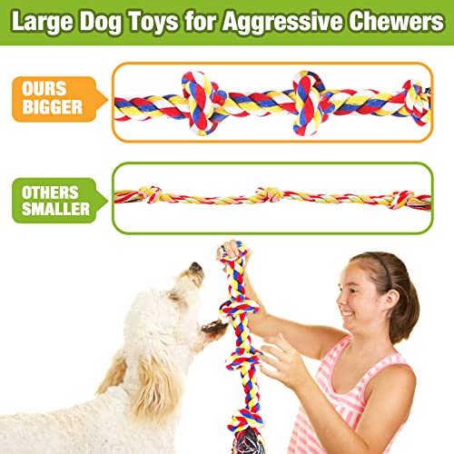 Durable Large Dog Toy Set, 12-Pack