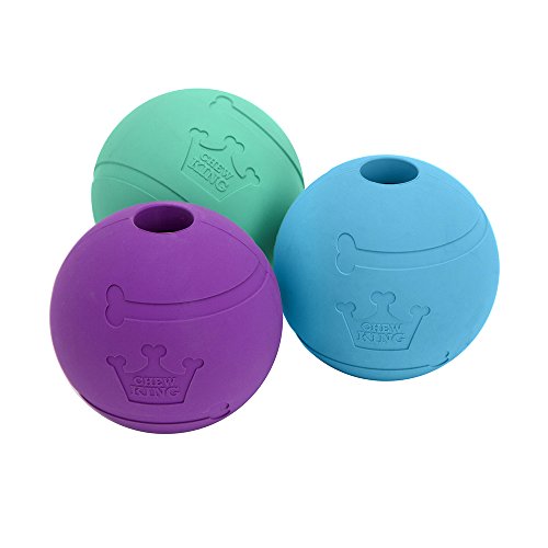 3-Pack Chew King Rubber Fetch Balls