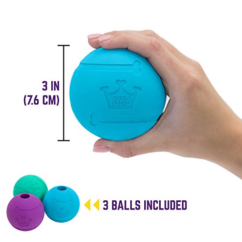 3-Pack Chew King Rubber Fetch Balls