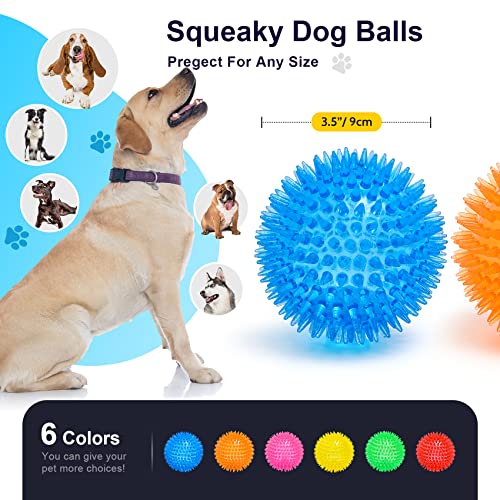 Squeaky Dog Toy Balls in 6 Colors