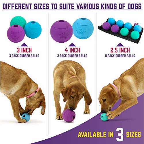 3-Pack Chew King Rubber Fetch Balls