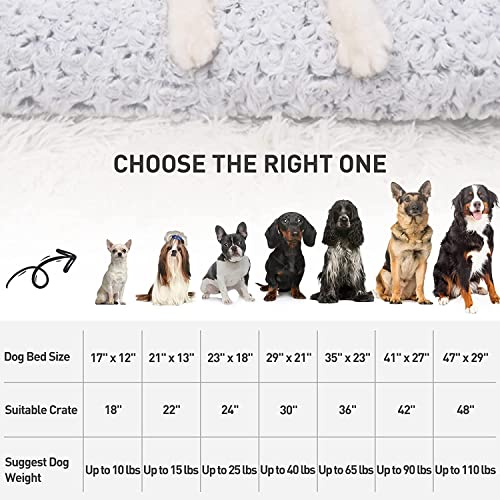 Deluxe Washable Plush Dog Bed - Gray