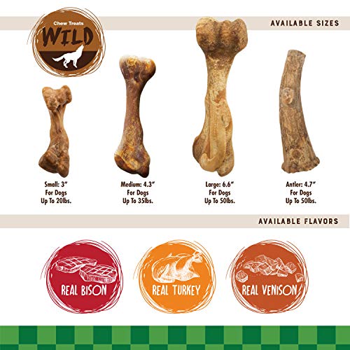 Wild Bison Chew Treats for Medium Dogs