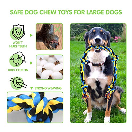 9-Piece Indestructible Dog Toy Set for Large Breeds