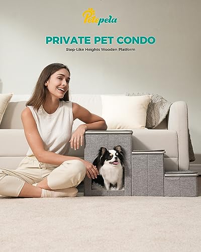 Portable Pet Stairs with Storage Box - 3 Step