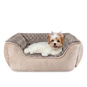 Rectangle Beige Dog Bed for All Sizes