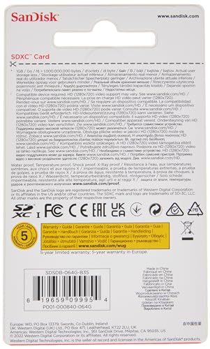 SanDisk 64GB SDXC Class 4 Memory Card - Blue