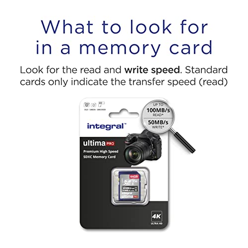 64GB Integral SD Card 4K Ultra-HD Video