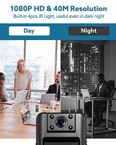 32GB BOBLOV A22 HD BodyCam: OLED Screen, 180° Rotatable Lens