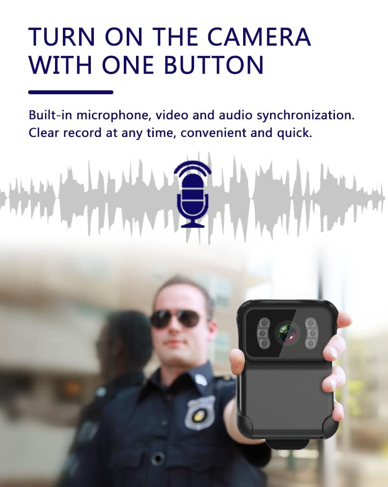 Mini WiFi Body Cam with Night Vision, 64G Card