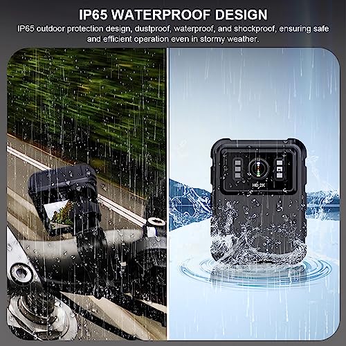 2K 1296P Body Camera with 2.0" LCD