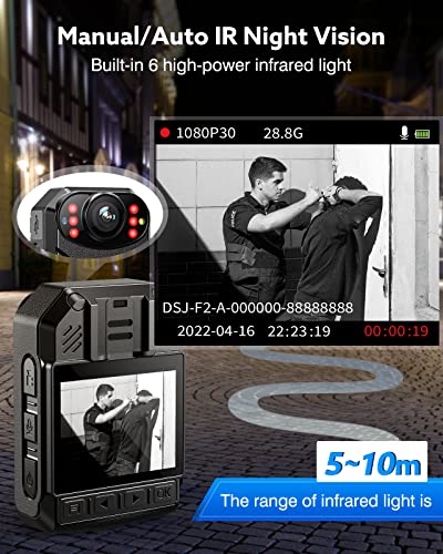 BOBLOV Police Body Camera - 1296P, 64GB Memory
