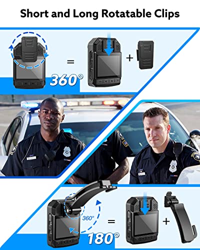 BOBLOV Police Body Camera - 1296P, 64GB Memory