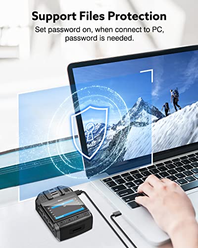 BOBLOV Police Body Camera - 1296P, 64GB Memory