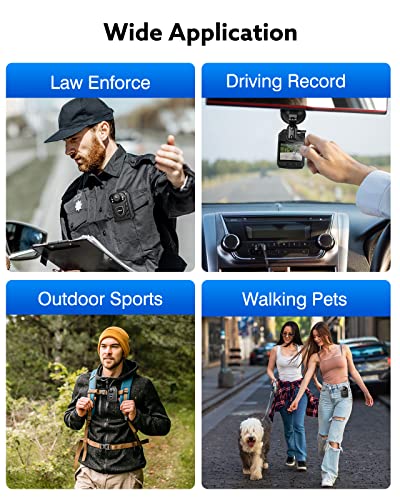 BOBLOV Police Body Camera - 1296P, 64GB Memory