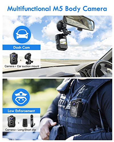BOBLOV M5 2K Body Camera with Audio