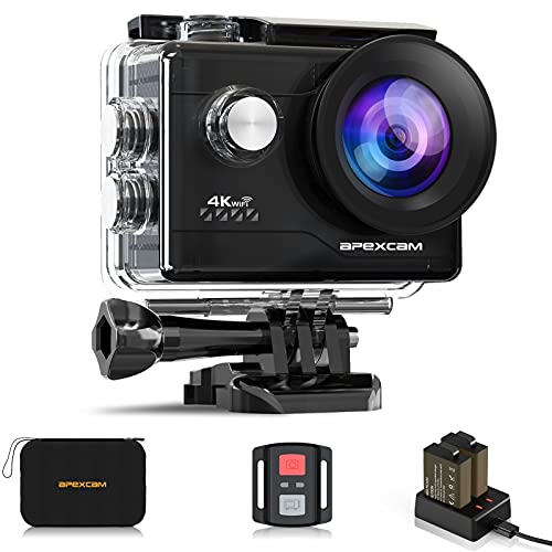 Apexcam 4K Sports Action Camera with Accessories