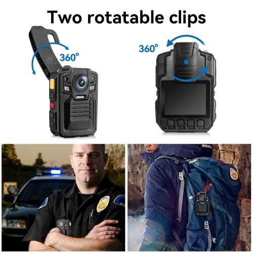 CAMMHD V8-32GB 1296P Body Camera 2 Batteries IP68 Waterproof