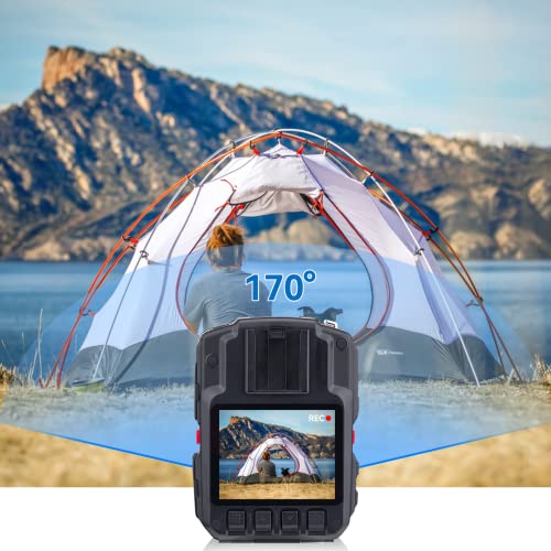 CAMMHD V8-32GB 1296P Body Camera 2 Batteries IP68 Waterproof