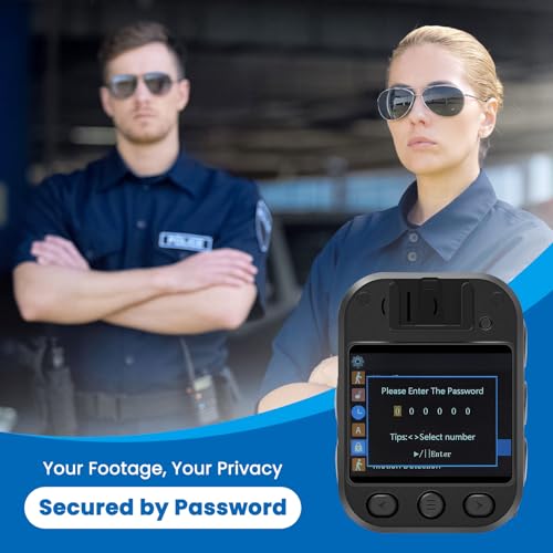 SPIKECAM Super Strong Clip Body Camera, Night Vision, Password Protection, Portable