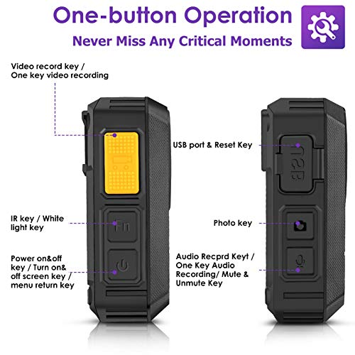 GRC 1296P Body Camera with Audio, Night Vision