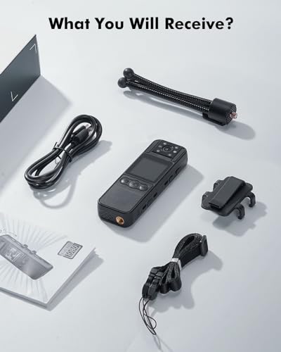 BOBLOV A26 Mini Body Camera with Tripod