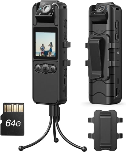 BOBLOV A26 Mini Body Camera with Tripod