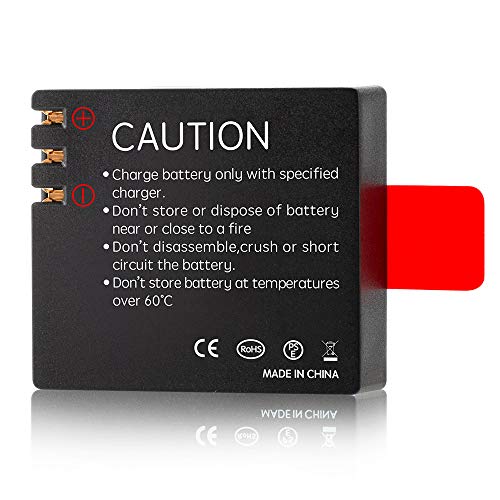 3-Pack Action Camera Battery Pack with USB Dual Charger