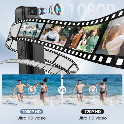 WAKERUG Mini Body Camera: 1080P HD, 64GB
