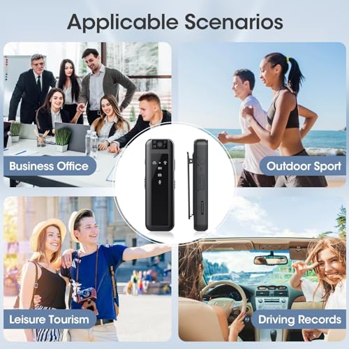 WAKERUG Mini Body Camera: 1080P HD, 64GB