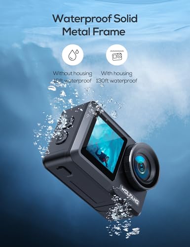 WOLFANG GA460 6K Action Cam, Waterproof, Wide Angle