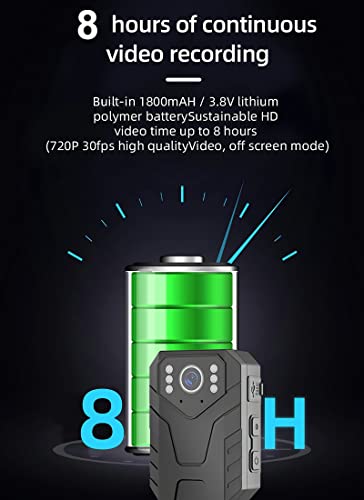 SRIKEKL 1080P FHD Body Camera with Infrared Night Vision