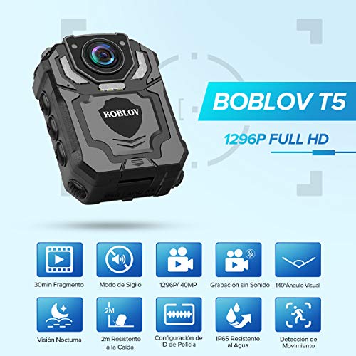 BOBLOV T5 1440P Body Camera with Sound