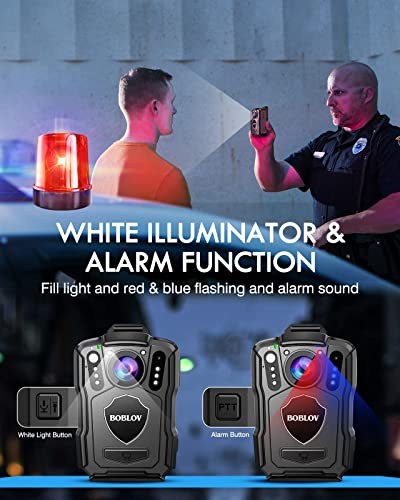 BOBLOV M5 2K Body Camera - High Definition, Police-Grade