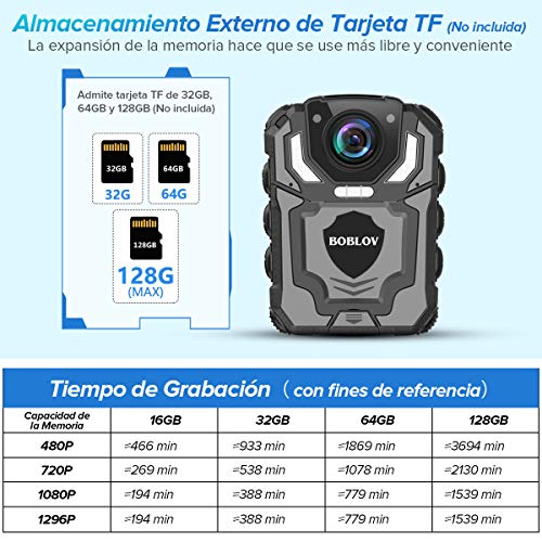 BOBLOV T5 1440P Body Camera with Sound